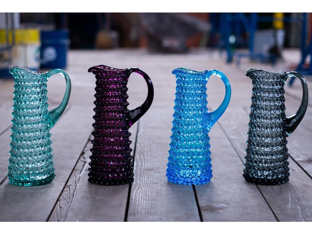Beryl Hobnail Jug Tall