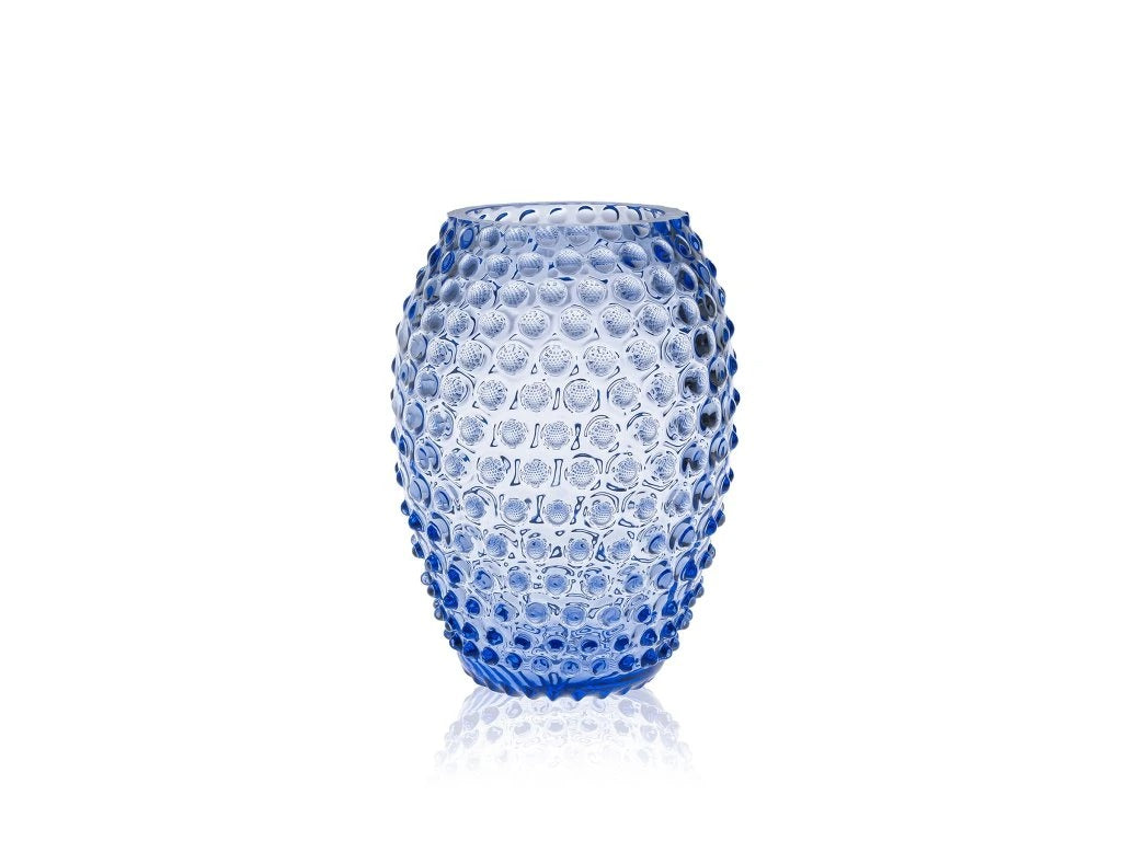 Light Blue Hobnail Oval Vase