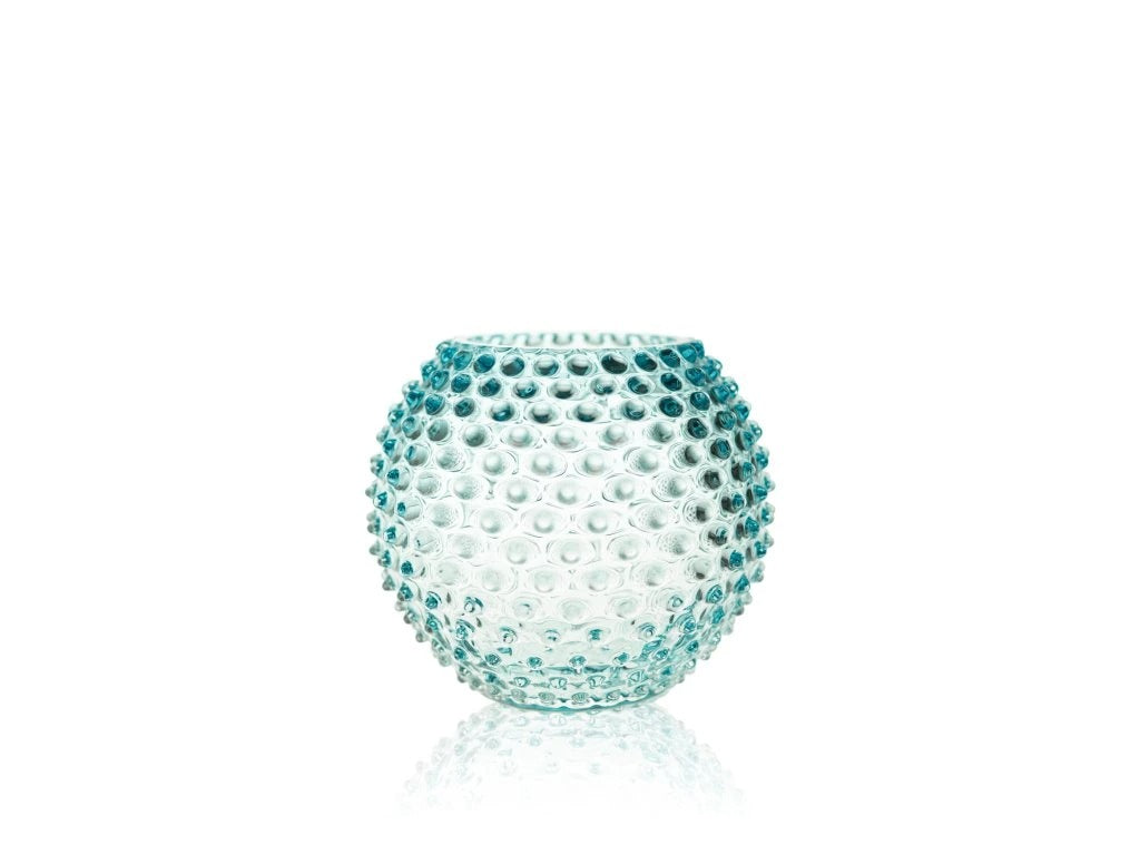 Underlay Aquamarine Hobnail Round Vase