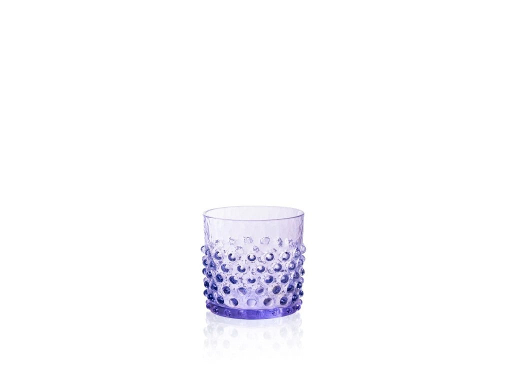Lavender Hobnail Whiskey Glass
