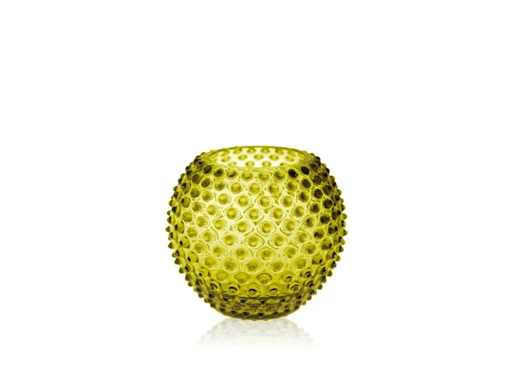 Bonsai Green Hobnail Round Vase