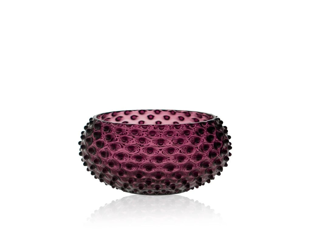 Violet Hobnail Large Bowl