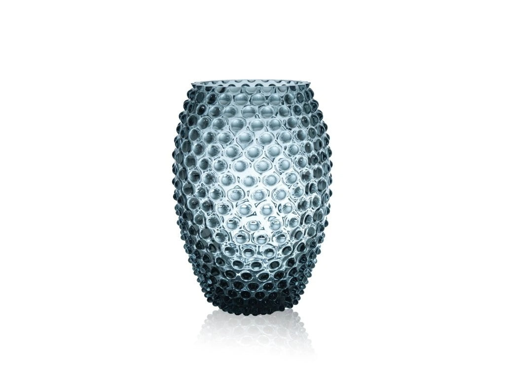 Misty Blue Hobnail Oval Vase