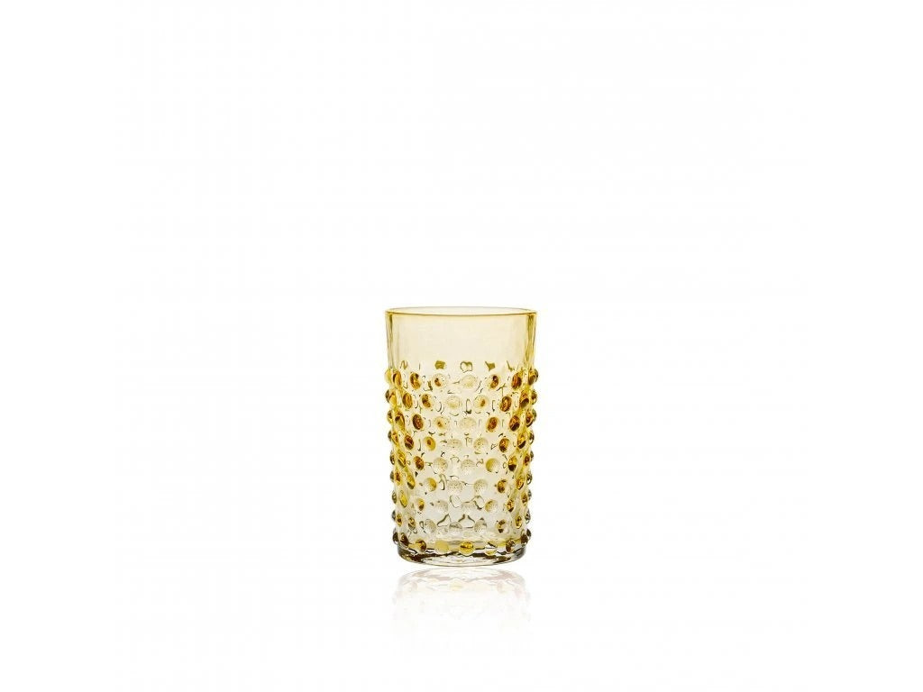 Underlay Amber Hobnail Tumblers