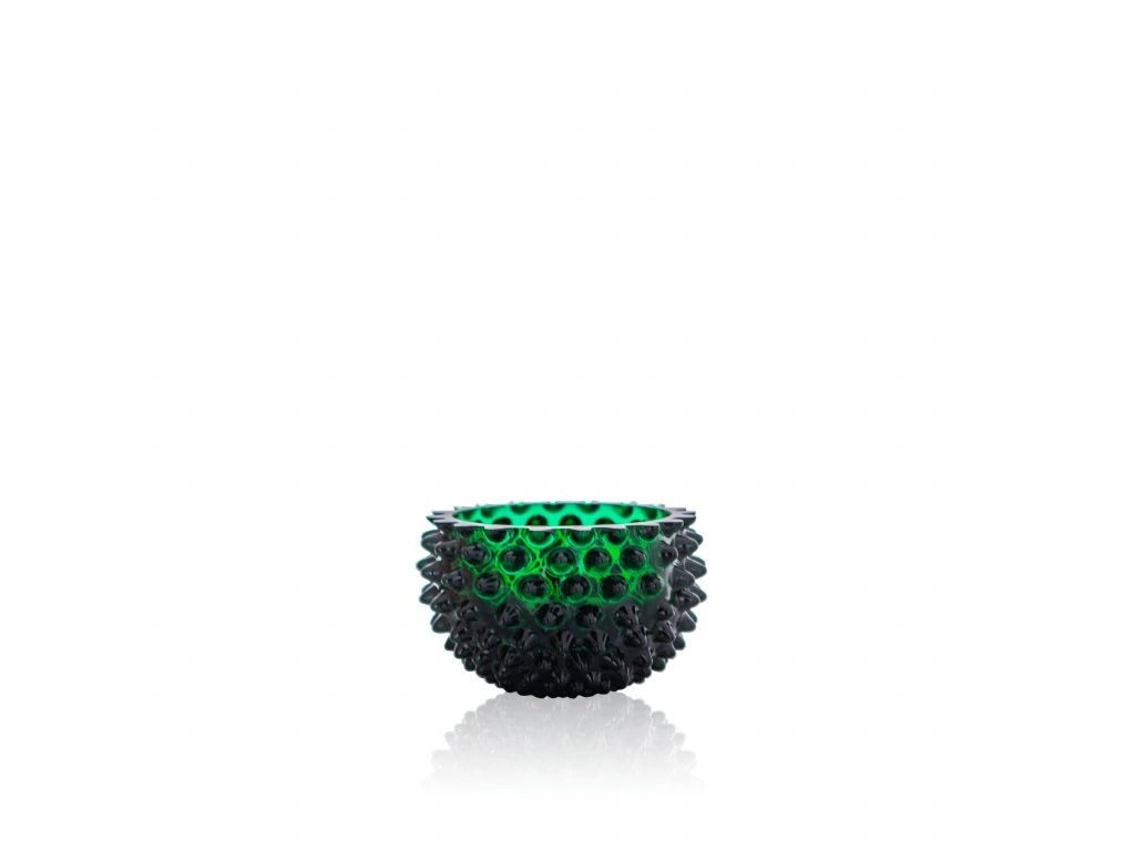 Dark Green Hobnail Small Bowl