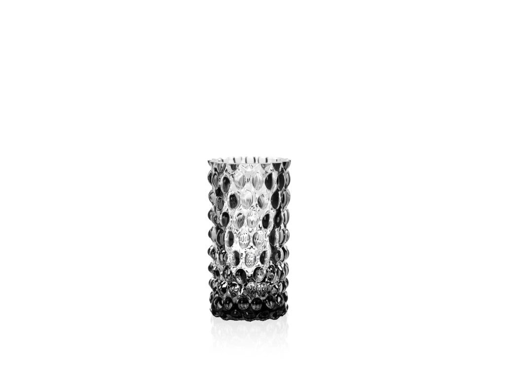 Grey Smoke Hobnail Bud Vase