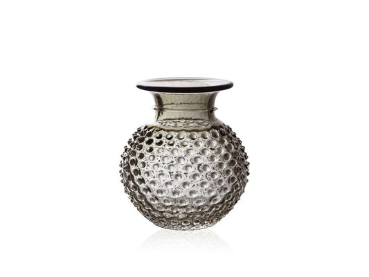 Underlay Black Smoke Hobnail Collar Vase