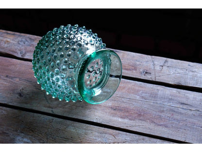 Beryl Hobnail Collar Vase