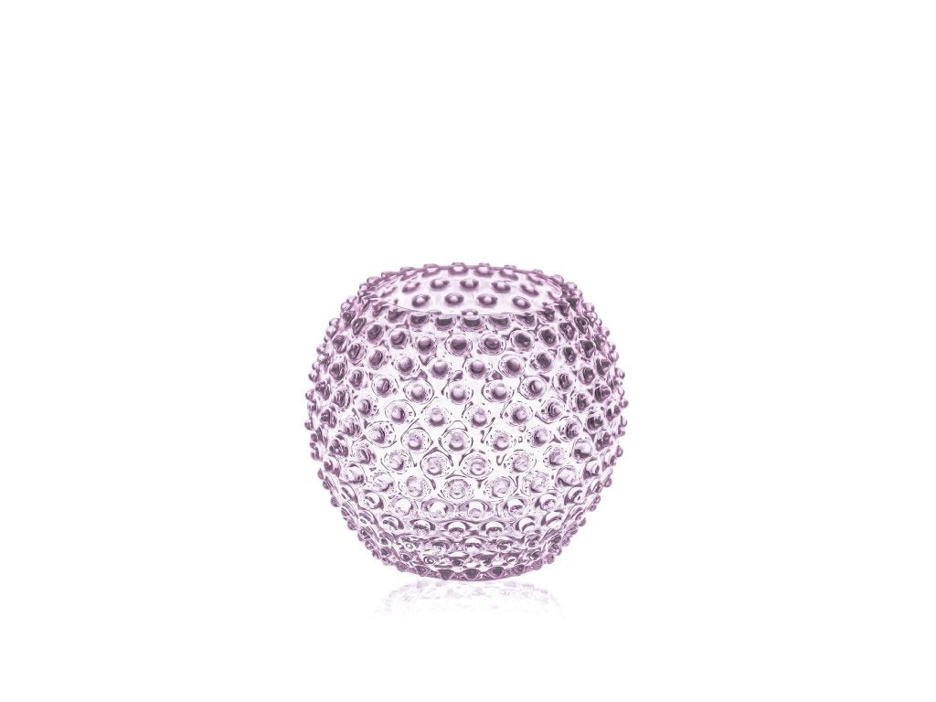 Lilac Hobnail Round Vase