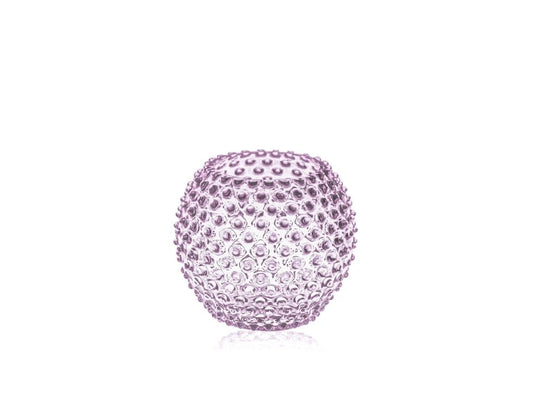 Lilac Hobnail Round Vase