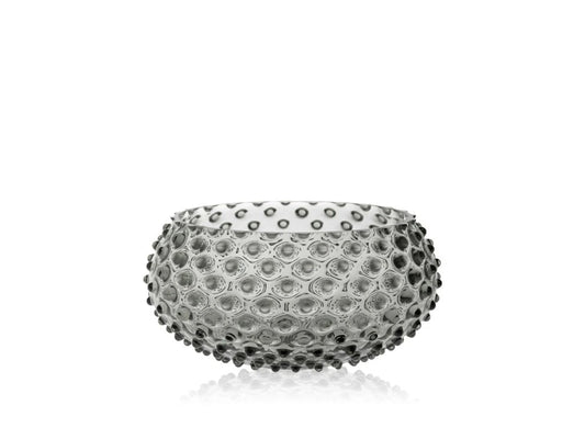 Grey Smoke Hobnail Large Bowl