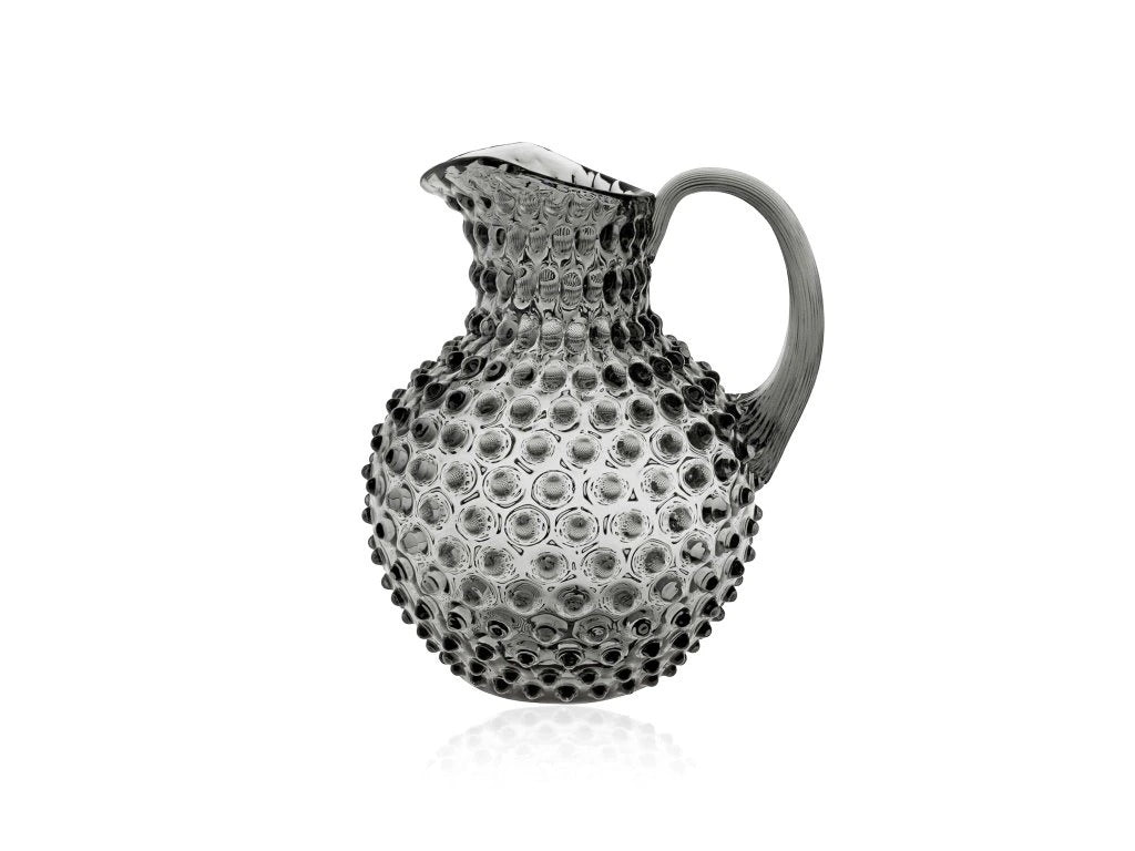 Grey Smoke Hobnail Large Jug 2L