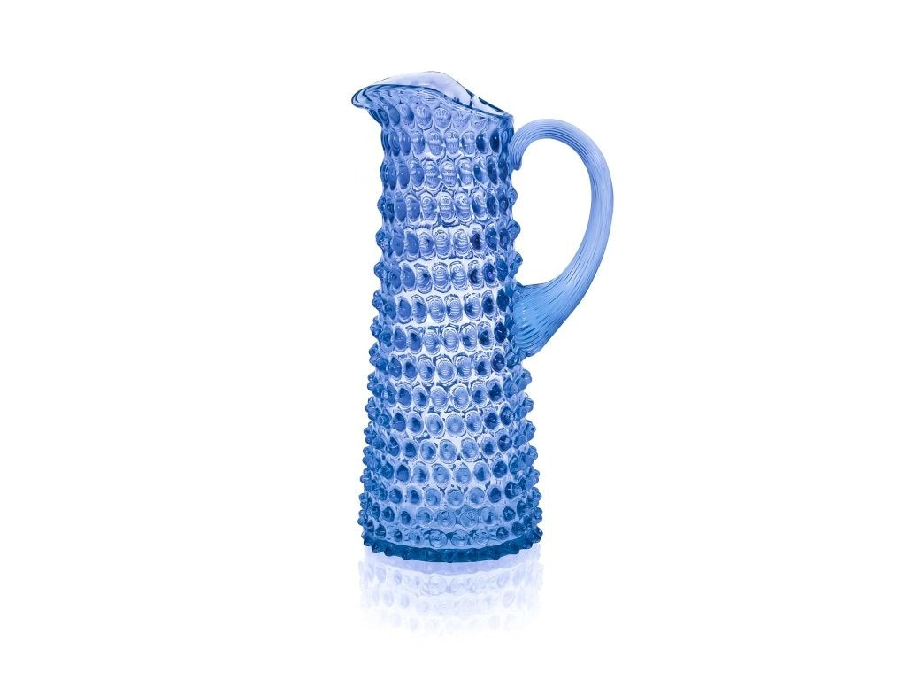 Light Blue Hobnail Jug Tall