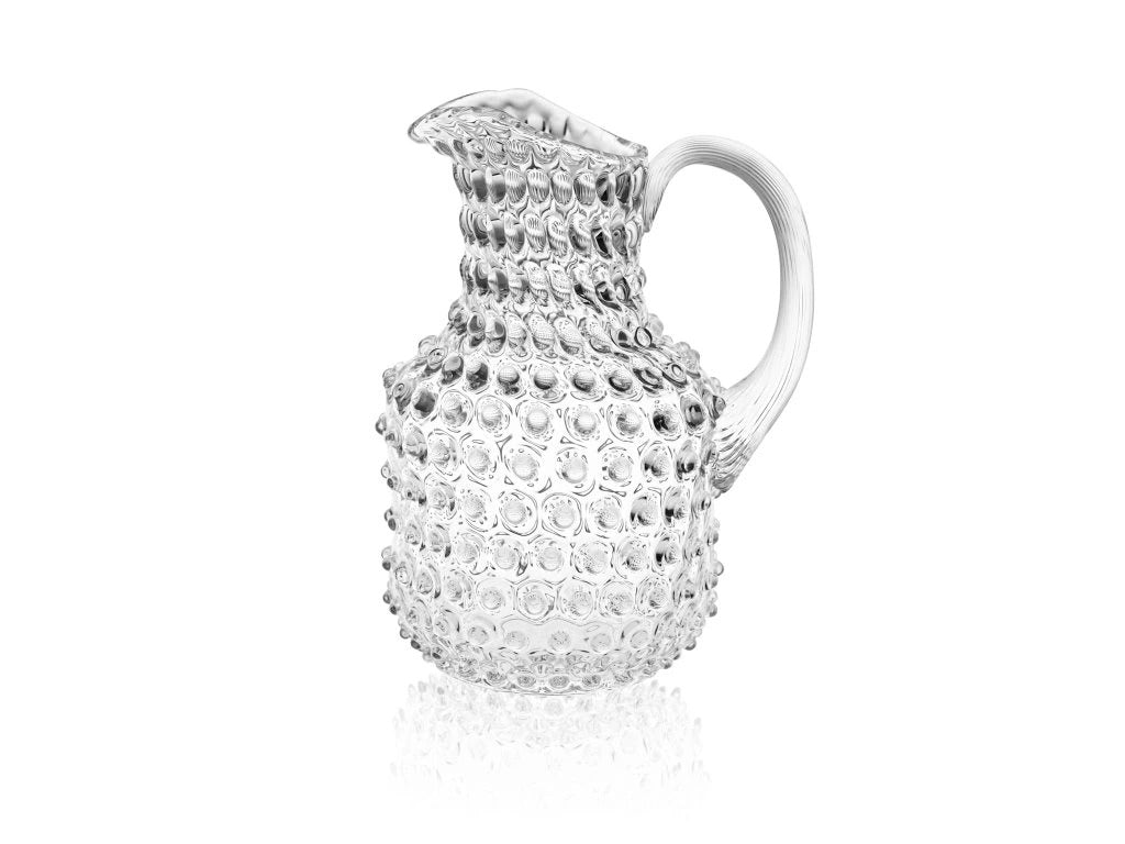 Clear Hobnail Square Jug