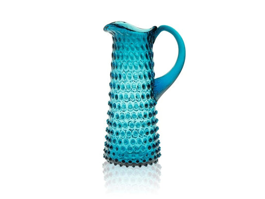Aquamarine Hobnail Jug Tall