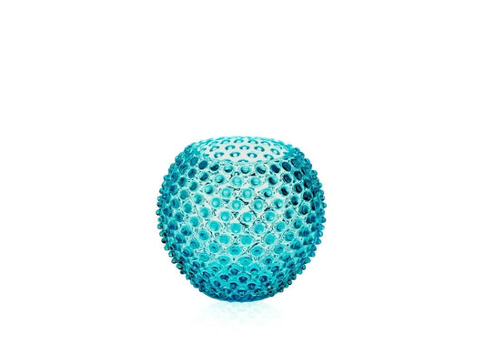 Aquamarine Hobnail Round Vase