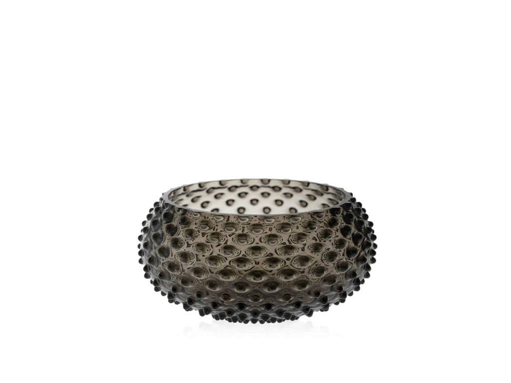Black Smoke Hobnail Large Bowl
