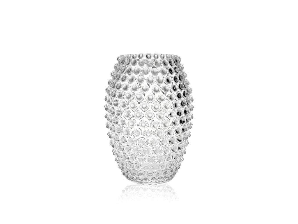Clear Hobnail Oval Vase