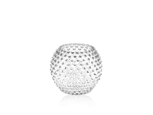 Clear Hobnail Round Vase