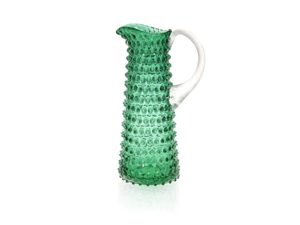 Underlay Dark Green Hobnail Jug Tall