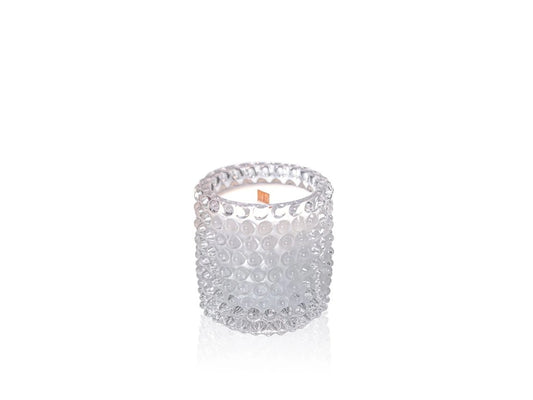 Clear Hobnail Candle Small