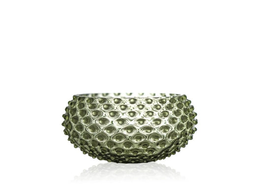 Olive Green Hobnail - Large Bowl