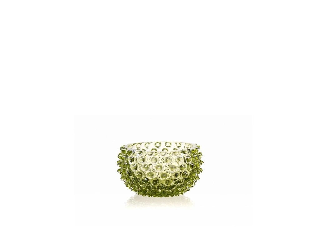 Olive Green Hobnail Small Bowl