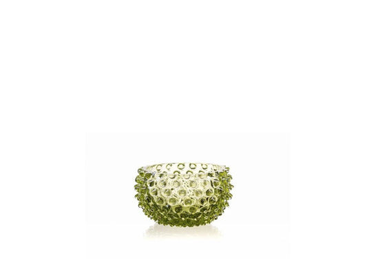 Olive Green Hobnail Small Bowl