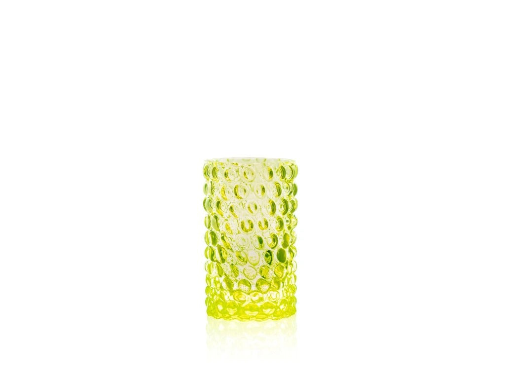 Neon Citrine Hobnail Bud Vase