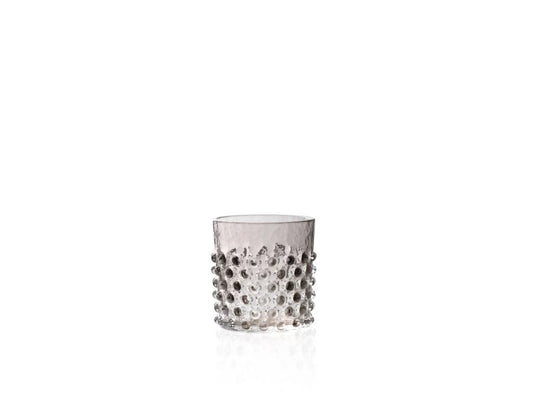 Underlay Black Smoke Hobnail Whiskey Glass