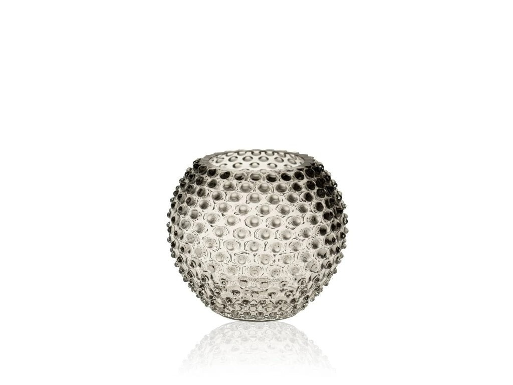 Underlay Black Smoke Hobnail Round Vase