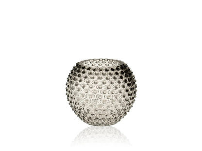 Underlay Black Smoke Hobnail Round Vase