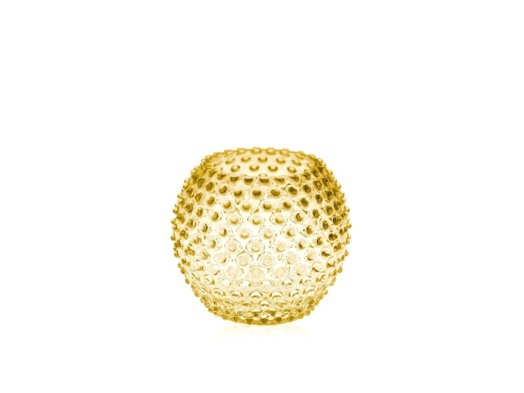 Underlay Amber Hobnail Round Vase