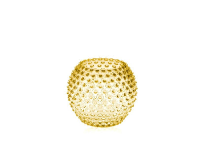 Underlay Amber Hobnail Round Vase