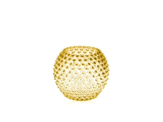 Underlay Amber Hobnail Round Vase