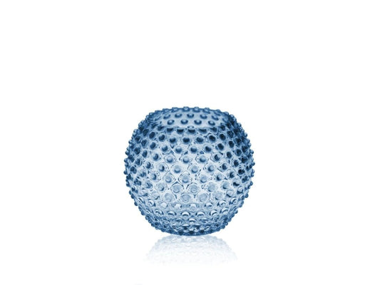 Underlay Blue Smoke Hobnail Round Vase