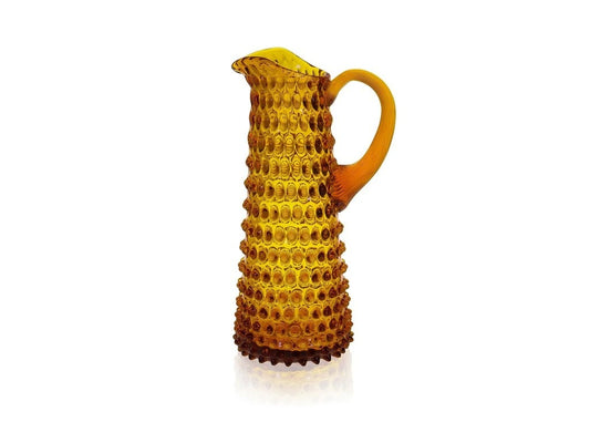 Amber Hobnail Jug Tall