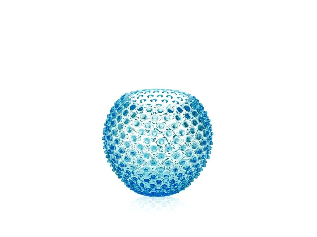 Azure Hobnail Round Vase