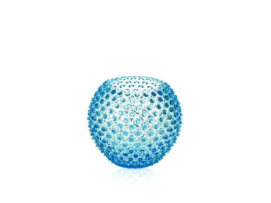 Azure Hobnail Round Vase