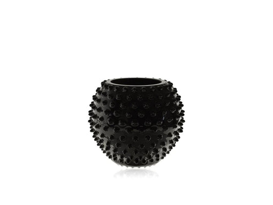 Black Hobnail - Round Vase