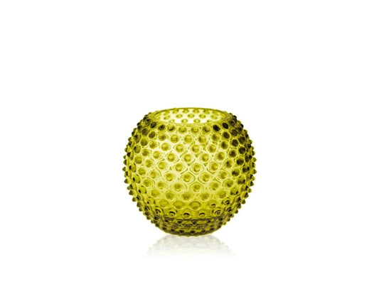 Bonsai Green Hobnail Round Vase