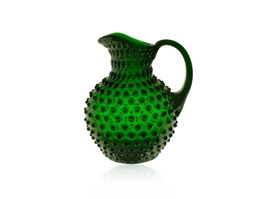Dark Green Hobnail Large Jug