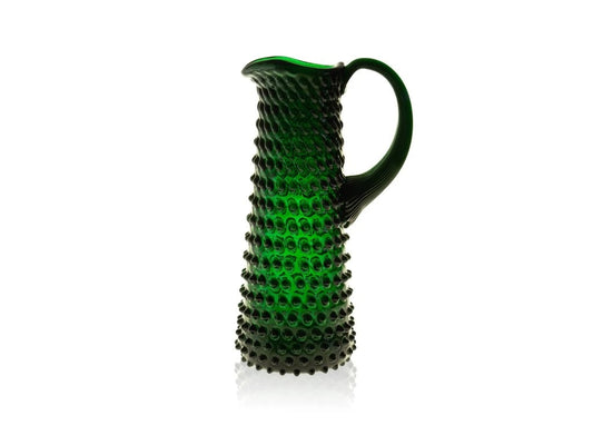 Dark Green Hobnail Jug Tall