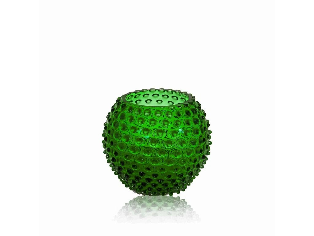 Dark Green Hobnail Vase