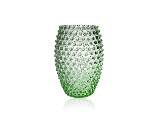 Light Green Hobnail Oval Vase
