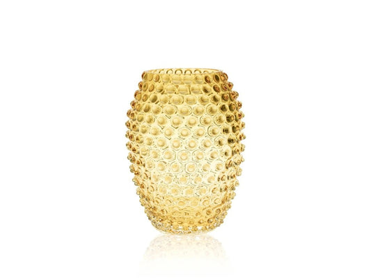 Underlay Amber Hobnail Oval Vase