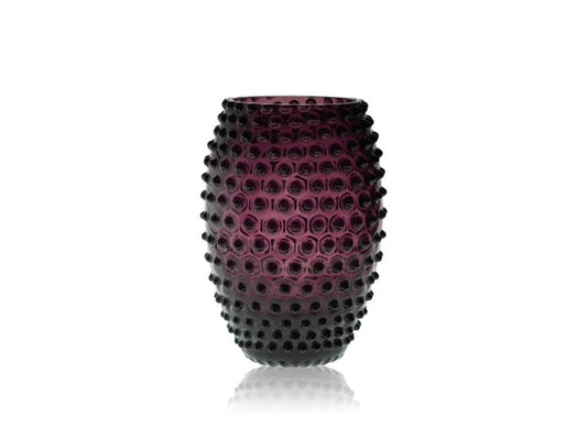 Violet Hobnail Oval Vase
