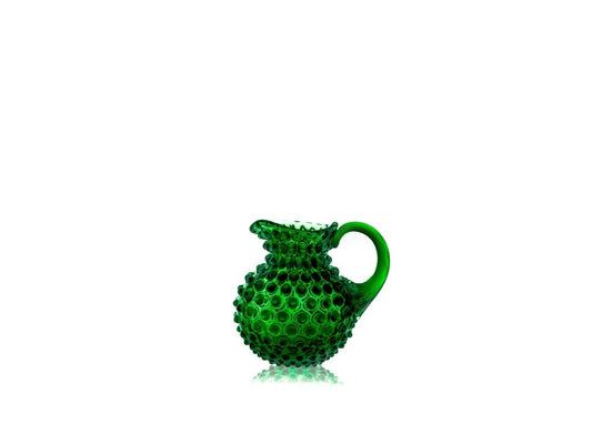 Dark Green Hobnail Creamer