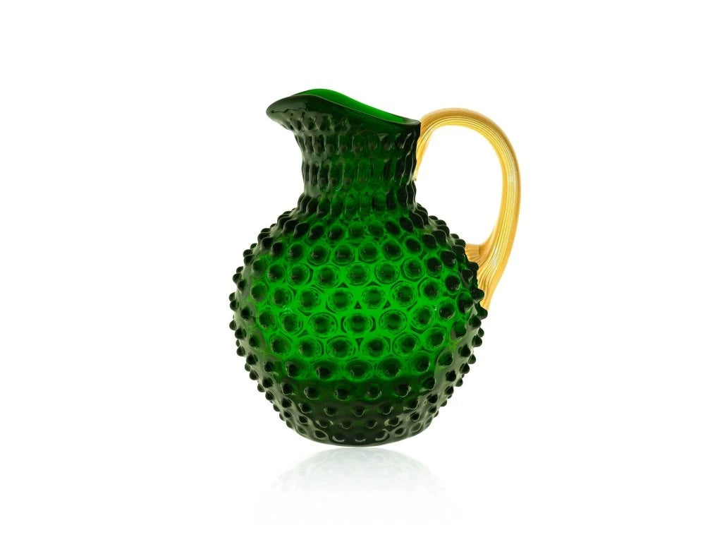Dark Green Hobnail Large Jug