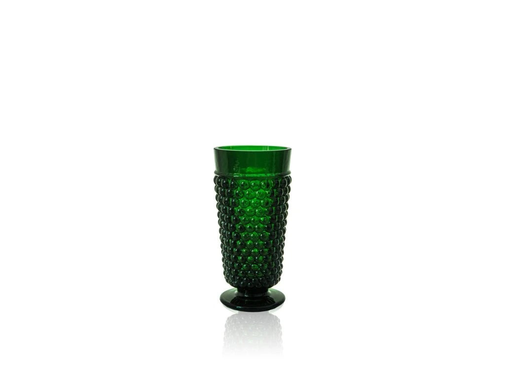Dark Green Hobnail Goblet